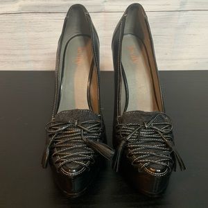 Black levity Pumps With Tie Design (9)